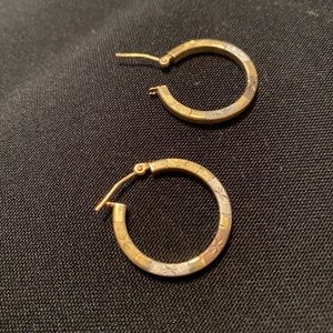 Aretes de argolla de oro de 14 Kilates